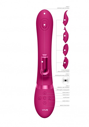 Vive Etsu - Pink with 4 Interchangeable Clitoral Heads - Image 4