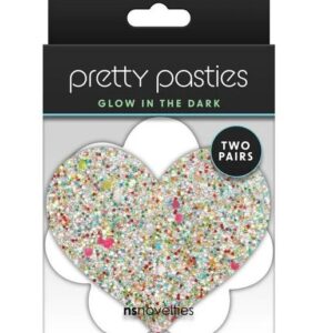 Pretty Pasties Glow in Dark Heart & Flower
