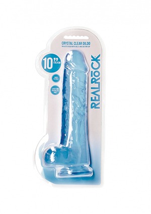 RealRock Realistic Dildo With Balls 10 Inch Blue
