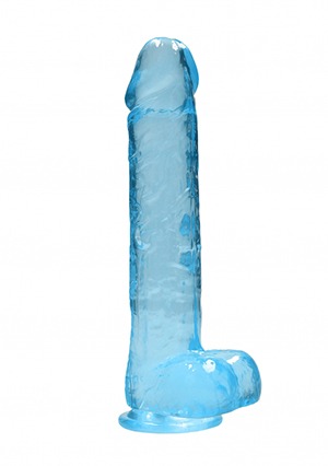RealRock Realistic Dildo With Balls 10 Inch Blue - Image 2
