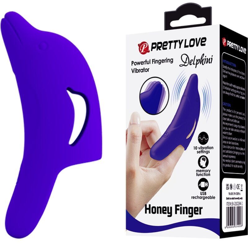 Pretty Love Finger Vibrator "Delphini" Blue