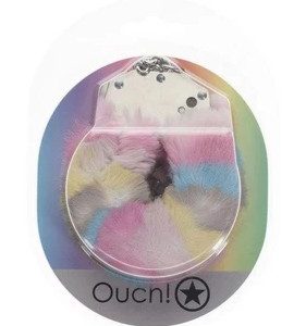 Ouch! - Heavy-duty Fluffy Handcuffs - Multicolor Pastel