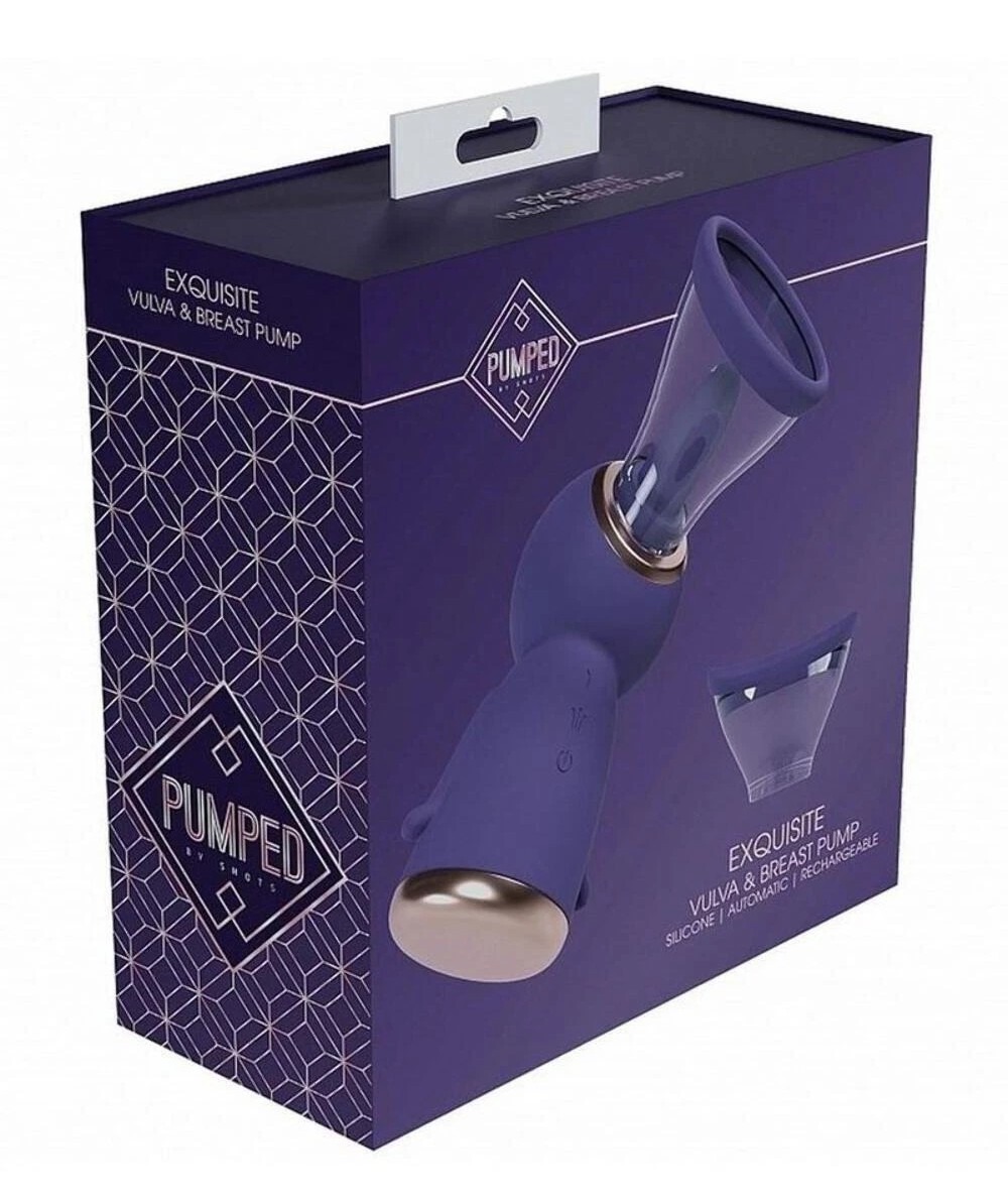 Pumped Exquisite Automatic Rechargeable Vulva & Breast Pump - Purple