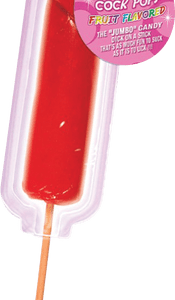 Jumbo Candy Cock Pop (strawberry) 6"