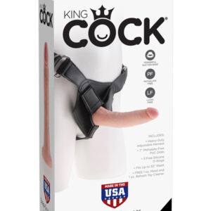 King Cock Strap-On Harness with 7 in. Cock Flesh