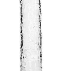 RealRock Crystal Clear Dildo 10 Inch Straight No Balls Translucent