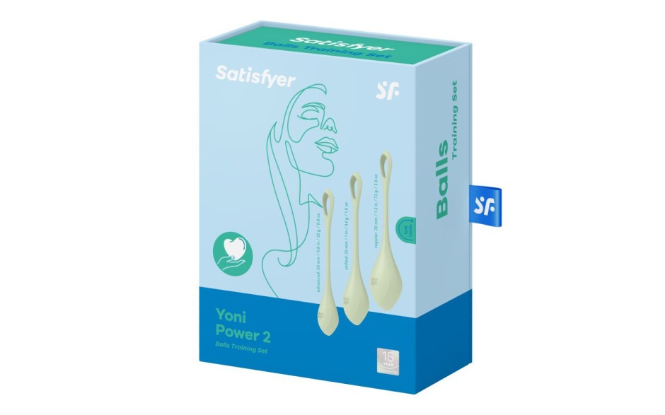Satisfyer Yoni Power Balls 2 Green 3 Pc Set