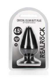RealRock Crystal Clear Anal Plug 4.5 Inch Black