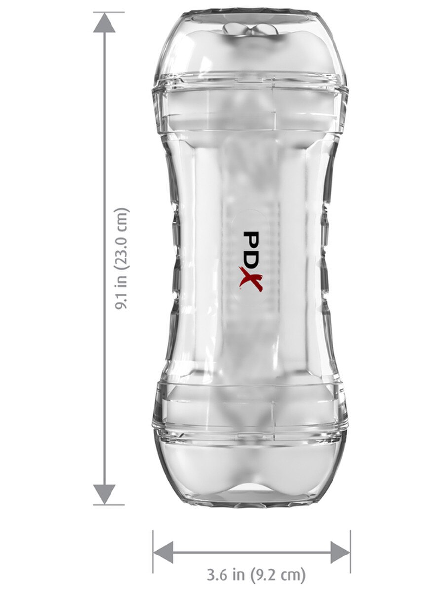 PDX Extreme Wet Pussies Super Flip-A-Pussy Over Self-Lubricating Stroker Frosted - Image 3